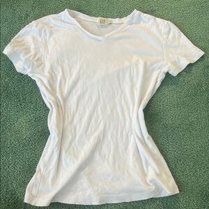 GAP White Fitted Short Sleeve T-Shirt